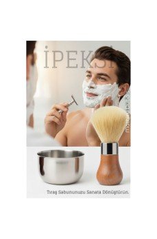 Premium Tıraş Fırçası - Dişbudak Saplı - %70 Domuz Kılı Karışımı | Yoğun Köpük, Pürüzsüz Tıraş