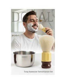 Premium Tıraş Fırçası  - %100 Domuz Kılı  - Yoğun Köpük, Pürüzsüz Tıraş