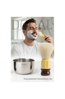 Premium Tıraş Fırçası  - %100 Domuz Kılı  - Yoğun Köpük, Pürüzsüz Tıraş