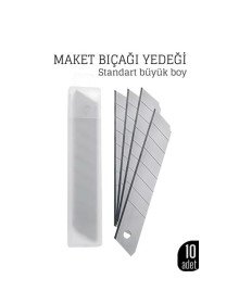 10'lu Kobalt Çelik Maket Bıçağı Yedek Uç Seti – Dayanıklı ve Keskin 18 mm