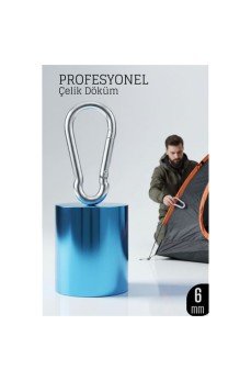 Çelik Yan Açılır Karabina - 6 mm Kamp, Tırmanış ve Günlük Kullanım İçin Güvenli Kilit