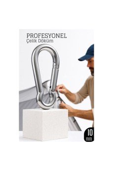 Çelik Yan Açılır Karabina -10 mm Kamp, Tırmanış ve Günlük Kullanım İçin Güvenli Kilit