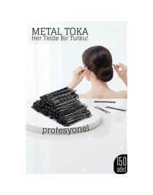 150’li Siyah Metal Tel Toka Seti – Profesyonel Saç Şekillendirme İçin