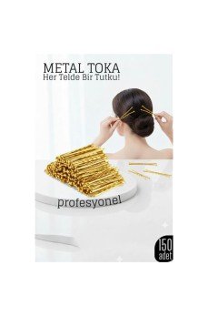 150’li Gold Metal Tel Toka Seti – Profesyonel Saç Şekillendirme İçin