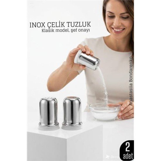 Inox Mini Tuzluk - 2 li SET Paslanmaz Çelik – 6x3,5 cm Şık Sofra Yardımcısı Inox Mini Tuzluk - 2 li SET Paslanmaz Çelik – 6x3,5 cm Şık Sofra Yardımcısı