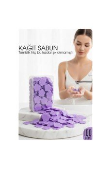 Parfümlü Elde Eriyen Kağıt Sabun - 100 lü paket Sihirli Sabun – Hijyenik Seyahat Kutusu