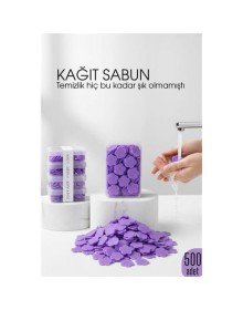 Parfümlü Elde Eriyen Kağıt Sabun - 500 lü paket Sihirli Sabun – Hijyenik Seyahat Kutusu