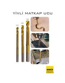 Yivli Matkap Ucu HSS Spiral Yivli Kademeli Matkap Ucu Metal Ahşap Plastik 5-8 mm