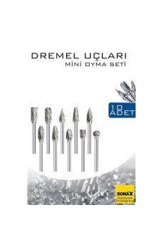 Dremel Uyumlu Mini Oyma Gravür Uç Seti – 10'lu Tungsten Karbür, Ahşap/Metal/Plastik için