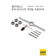 10'lu Bitsli Diş Açma Kılavuz Seti –Endüstriyel Çelik, Dişli Matkap Ucu 10'lu Bitsli Diş Açma Kılavuz Seti –Endüstriyel Çelik, Dişli Matkap Ucu