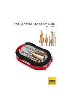 6'lı Titanyum Kaplama Kademeli Panç Matkap Ucu Seti – Metal, Ahşap ve Plastik için
