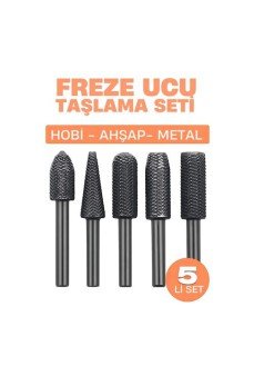 Freze Ucu Taşlama Seti Profesyonel Çelik Rotary Burr Seti 5'li Metal İşleme Uçları Freze Ucu Taşlama Seti Profesyonel Çelik Rotary Burr Seti 5'li Metal İşleme Uçları