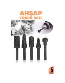 Ahşap Oyma Törpü Seti –5'li Matkap Ucuna Şekillendirme Takımı