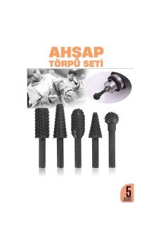 Ahşap Oyma Törpü Seti –5'li Matkap Ucuna Şekillendirme Takımı