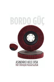 11 cm Endüstriyel Aşındırıcı Keçe Disk – 22 mm İç Çaplı Zımpara Fırçası
