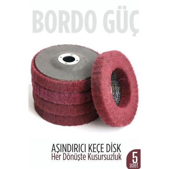 11 cm Endüstriyel Aşındırıcı Keçe Disk – 22 mm İç Çaplı Zımpara Fırçası 5 adet 11 cm Endüstriyel Aşındırıcı Keçe Disk – 22 mm İç Çaplı Zımpara Fırçası 5 adet