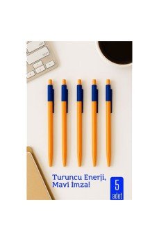 Tükenmez Kalem Mavi Ofis ve Okul İçin Pratik Yazım 5 li PAKET