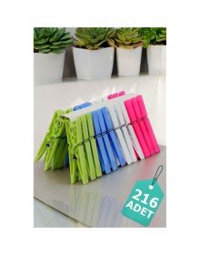 Plastik Çamaşır Mandalı 216 Adet