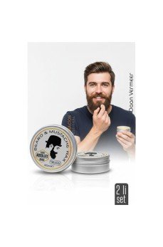 2 li Nano Bıyık Sabitleyici Wax - %100 Doğal, Şekillendirici ve Besleyici Balm