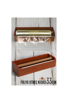 Streç Film Kesici Ahşap Streçlik Folyo Ve Streç Film Kesici 33 Cm