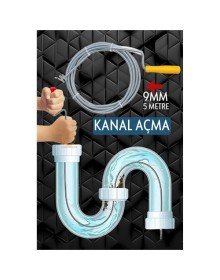 Profesyonel Kanal Açma Sprali  Kanal Gider Tıkanık Açıcı 5 mt