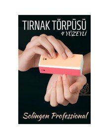 4 Yüzeyli Tırnak Törpüsü ve Parlatma Blok Sünger Solingen Professional