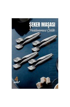 Şeker Maşası Paslanmaz Çelik 4 ADET Şeker Maşası Paslanmaz Çelik 4 ADET