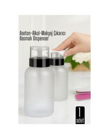 Aseton İçin Basmalı Dispenser  - Aseton, Alkol ve Makyaj Temizleyici İçin Pratik Pompalı Set