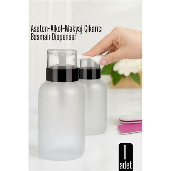 Aseton İçin Basmalı Dispenser - Aseton, Alkol ve Makyaj Temizleyici İçin Pratik Pompalı Set Aseton İçin Basmalı Dispenser - Aseton, Alkol ve Makyaj Temizleyici İçin Pratik Pompalı Set