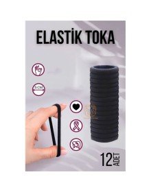 Elastik Toka 12 ADET SİYAH