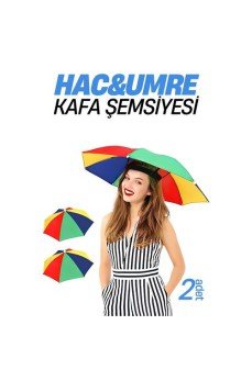 Hac Umre Kafa Şemsiyesi Güneş Koruma Şemsiyesi 2 adet