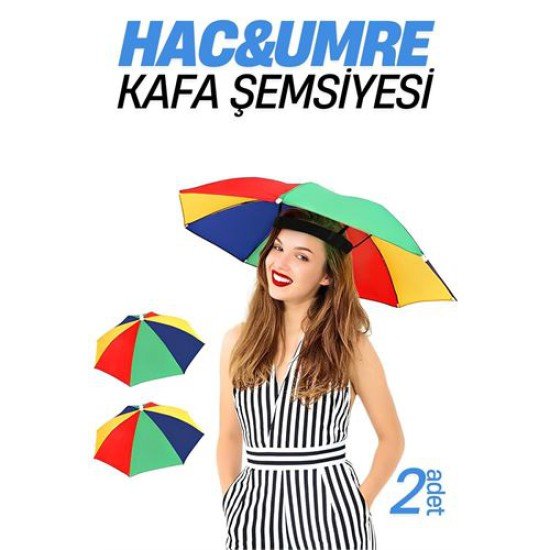 Hac Umre Kafa Şemsiyesi Güneş Koruma Şemsiyesi 2 adet Hac Umre Kafa Şemsiyesi Güneş Koruma Şemsiyesi 2 adet