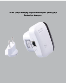 300 Mbps Kablosuz WiFi Menzil Genişletici – Repeater & AP Modu