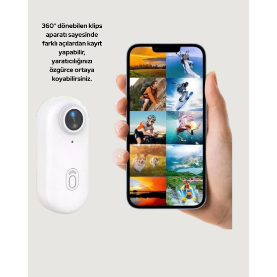 360° Klipsli Manyetik Spor Kamera Yüksek Çözünürlük 360° Klipsli Manyetik Spor Kamera Yüksek Çözünürlük