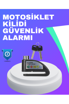 Su Geçirmez Alarm Disk Kilidi Motosiklet Scooter Bisiklet Güvenlik