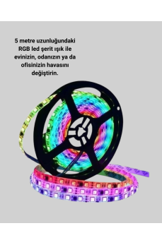 Enerji Tasarruflu RGB Şerit LED 5 Metre
