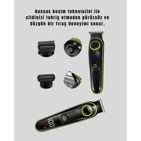 5 Başlıklı Çok Fonksiyonlu Saç Kesme ve Sakal Düzeltme Makinesi Erkek Bakım Aleti 5 Başlıklı Çok Fonksiyonlu Saç Kesme ve Sakal Düzeltme Makinesi Erkek Bakım Aleti