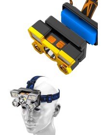 El Feneri Süper Kafa Lambası 4 Modlu 5 Led Kafa Feneri