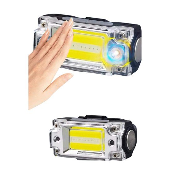 Yüksek Işıklı Şarjlı ve Sensörlü LED Kafa Lambası Kamp Lambası