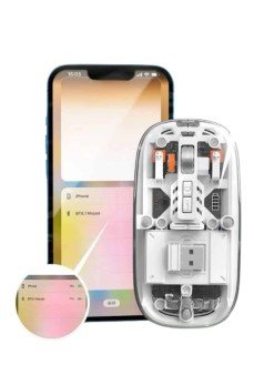 Mouse Fare Kablosuz Mouse Fare Şarjlı Bluetooth Sessiz 5 Tuşlu Şeffaf Mouse Fare Kablosuz Mouse Fare Şarjlı Bluetooth Sessiz 5 Tuşlu Şeffaf