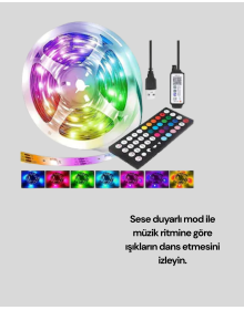 10 Metre USB Smart Şerit Led Kumandalı Telefon Kontrollü