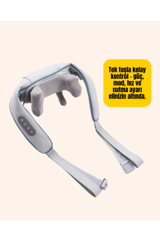 Kablosuz Boyun ve Omuz Masaj Aleti | Isıtmalı ve Yoğurmalı