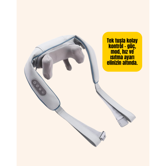 Kablosuz Boyun ve Omuz Masaj Aleti | Isıtmalı ve Yoğurmalı Kablosuz Boyun ve Omuz Masaj Aleti | Isıtmalı ve Yoğurmalı