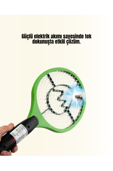 İç ve Dış Mekan Elektrikli Sinek Öldürücü | Hafif ve Ergonomik Tasarım