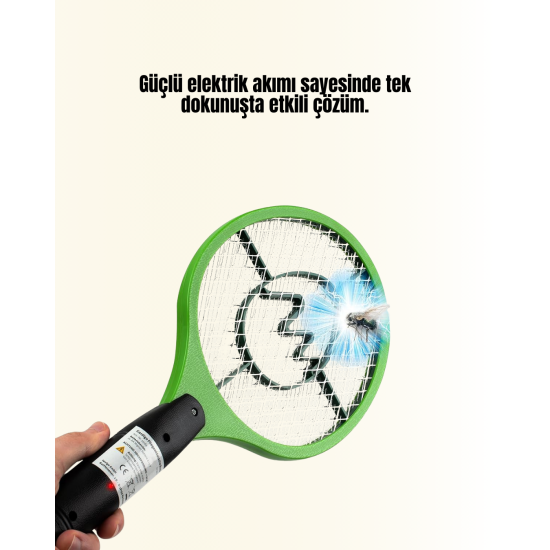 Elektrikli Sinek Raketi | Yüksek Voltajlı, Güvenli ve Taşınabilir