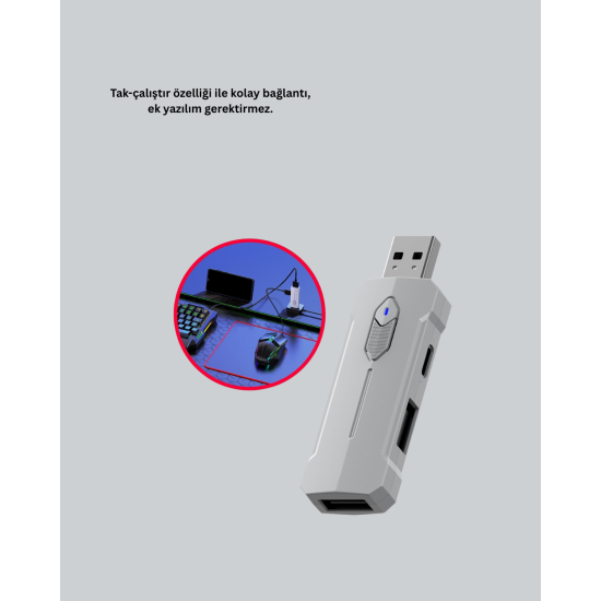 Bluetooth 5.3 Mobil Oyun Klavye Mouse Seti | FPS ve Battle Royale İçin Bluetooth 5.3 Mobil Oyun Klavye Mouse Seti | FPS ve Battle Royale İçin