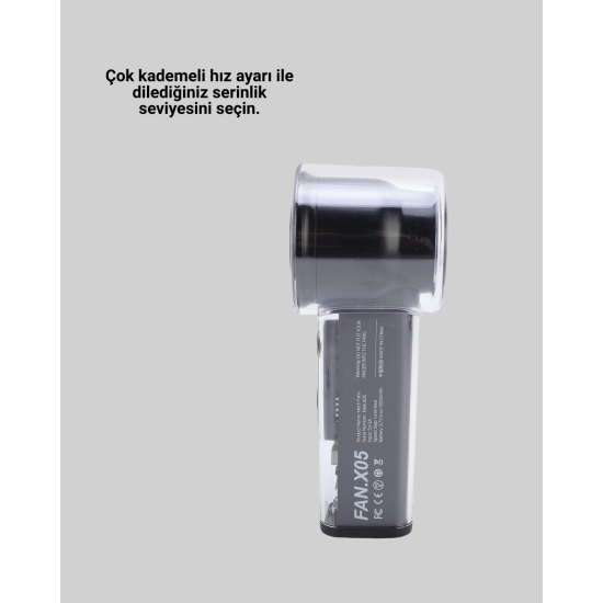 100 Kademeli Ayarlanabilir Mini Fan | Dijital Ekranlı Serinletici