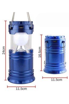 Kamp Lambası Solar Şarjlı Kızaklı Kamp Feneri Led Lamba Işıldak