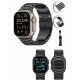 Akıllı Saat Arama Konuşma GPS ve NFC Özelliği 3 Kordonlu Amoled Ekran