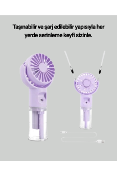 Taşınabilir Şarjlı Su Buharlı Mini Klima Fan Taşınabilir Şarjlı Su Buharlı Mini Klima Fan